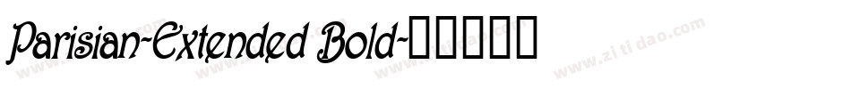 Parisian-Extended Bold字体转换